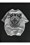 Unisex bicycle collar printed oversize t-shirt - white - 2