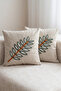 2-Piece Punch Embroidered Throw Pillow Cover Modern Bohemian Decorative Sofa Cushion Cover