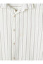 Ozmarka New Season Brown Regular Fit Striped Dobby Men's Shirt - 6