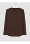 Peak New Season Brown Crew Neck Women's T-Shirt - 5