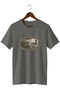 Hunter Printed Unisex T-Shirt – Deer and Wild Boar Themed Outdoor Crew Neck