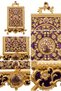 Engraved Gold Color Metal Quran Storage Box and Stand Large Size - 4