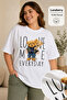 Plus Size Printed Oversize T-Shirt 100% Cotton Crew Neck Short Sleeve Relaxed Fit