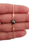 Natural Stone Hematite Beaded Gold Color Bracelet, Adjustable to Fit the Wrist. - 2
