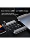 قرص SSD خارجي بسرعة تصل إلى 550 ميجابايت/ثانية، محرك أقراص فلاش مزدوج سريع من النوع C + USB A 3.2 Gen 2، قرص صلب خارجي. - 2