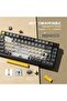 لوحة مفاتيح ميكانيكية لاسلكية ATTACK SHARK ajazz AK820 Pro قابلة للتبديل السريع مع شاشة TFT وأزرار بإضاءة RGB خلفية - 7