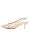 Feles Knitted Detailed Open Back Stiletto Women's Heeled Shoes Ten - 4