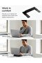 Slim Fold Adhesive Laptop Stand 2 Piece Foldable Portable Dual Ergonomic Angle Adjustment Lif - 5