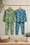 2-Piece Boys' Pajama Set – Long Sleeve Cotton Safari & Vehicle Patterned 2-Piece Set for Boys Aged 3-6 - 3