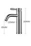 Modern single-handle stainless steel basin faucet, silent ceramic valve core, hot and cold water dual function, silver. - 3