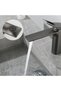 Polished chrome-plated basin faucet, single-handle bathroom faucet, basin faucet, hot and cold water mixing faucet (grey) - 3