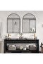 Modern Arched Bathroom Mirror – Metal Frame, Rust Resistant Tempered Glass, Wall Mounted Vanity Mirror for Entryway, Bedroom, Living Room, Bathroom - 8