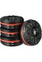 A set of 4 tire covers, 19-23 inch car tire bags, waterproof and dustproof car wheel protectors with handles, suitable for sedans and SUVs (L, Ø80cm).