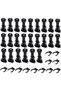 24 plastic cabinet legs, furniture legs, adjustable furniture legs (80mm-100mm), black plastic furniture legs.