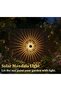 2-Pack Solar Metal Mandala Lights, Waterproof Decorative Outdoor Wall & Column Lights - 3