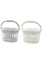 2-Piece Portable Shower Basket Set - Space-Saving Storage Organizer