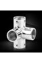 25mm armrest accessories, 316 stainless steel four-way round base hardware accessories - 3