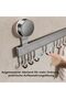 No-drill suction cup kitchen hooks | 8 hooks, 40 cm long, 20 kg load capacity | Detachable stainless steel kitchen utensil hooks - 3
