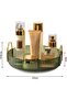 360° Rotating Skincare & Makeup Organizer, Single Layer Acrylic Lipstick Brush Perfume Display Stand, Green - 5