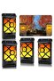 Outdoor Solar Flame Light Set (4pcs) – 3D Flashing LED Flame, 66 LED Beads, Automatic Patio Fence