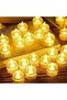 35-Pack Waving Flame Electric LED Warming Tea Lights Set with Batteries