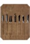 Portable chef knife roll storage bag, folding case holds up to 12 knives for kitchen utensils (52x45 cm, knives excluded)