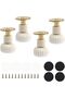 Four-piece adjustable furniture legs, with adjustable table legs and non-slip rubber bases; height adjustable between 54 and 63 mm.