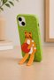 iPhone 15 Compatible Soft Touch Silicone Phone Case with Stand and 3D Cat Figure - 3