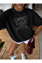 Cotton Women'S/Men's Unisex Oversize Crew Neck Stone Patterned White Dotted Printed Design Stylish Comfortable T-Shirt