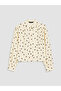 Özmarka New Season Ecru Polka Dot Poplin Women's Shirt - 5