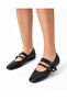 Buckle Detailed Closed Toe Ballerinas