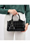 Women's Knitted Patterned Black Hand and Shoulder Bag-Bd3008Bd - 6