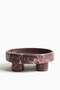Footed marble tray