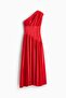 Draped one-shoulder dress - 6