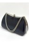 Women's Skin Black Evening Dress Clutch Chain Strap Hand and Shoulder Wedding Engagement Evening Bag