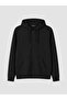 Black Hooded Men's Zippered Sweatshirt - 6