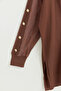 Garnili Buttoned Knitwear Trousers Tunic Set - Brown - 5