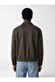 Brown Loose Fit Men's Leather Look Jacket - 5