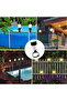 Six solar-powered pool lights for above-ground pools—waterproof LED lights suitable for pool railings, outdoor decorations, and railing lighting. - 2