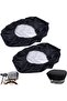2-pack 70*80cm waterproof bicycle basket and box rain covers (Black)