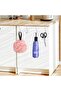 A set of 4 white door and window hooks, including decorative hooks, nails, and door brackets. - 4