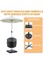 Round Parasol Base Weight Bag (40 Liters) - Refillable Water Umbrella Stand Up to 45kg with Carrying Handles (Black) - 4