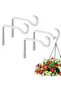 Suitable for Pack Wall Hanging Basket Bracket Plant Holder Hooks Garden Flower Pots 4 Pcs White