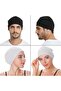 2-pack lightweight brimless helmets with breathable helmet lining in black and light gray. - 2