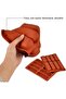Two-piece silicone mold set, suitable for making cereal bars and rectangular energy bars, 8-compartment - brown. - 3