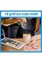 Professional Stainless Steel Ice Cube Tray - Heavy-Duty 18-Slot Non-Toxic Metal Ice Mold with Release Lever - 4