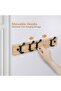 Four movable hooks for towels, hats, coats, scarves, and bags. - 4