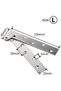Two rotating door hinges, 180-degree opening stainless steel hinges, suitable for cabinet folding door hardware (150 mm). - 2