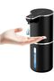 350ml non-contact soap dispenser with foam sensor, 4 speed settings, USB charging, suitable for bathroom and everyday use (black, drip mode).