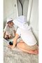 Children's sun hat, a summer beach essential for kids, adjustable wide-brimmed beach hat, suitable for boys and girls aged 2-6 - white and pink. - 3